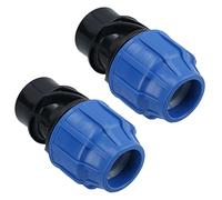 32mm x 1" MDPE Female Adapter Compression Coupling Fitting Water Pipe 2pk