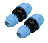 32mm X 20mm MDPE Reducing Coupler Pipe Union Cold Water System Fitting 2PK