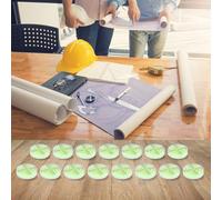 32mm x 7mm Acrylic Bubble Level Set (15-Piece) - Level for Carpentry, Framing, Furniture Installation & DIY Measuring - 20°(Green)
