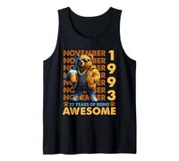 32nd Birthday Bear Legends November 1993 32 Years Old Mens Tank Top