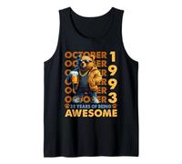 32nd Birthday Bear Legends October 1993 32 Years Old Mens Tank Top