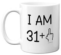 32nd Birthday Gifts for Women Men, Rude Novelty Mug Middle Finger, Gag Joke Gifts, Perfect Funny Mugs for Birthday Present, 11oz Premium Ceramic Coffee Mug