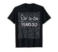 32nd Birthday Integral Calculus Math Nerd Funny Value Graphic T-Shirt, Men, Black, L