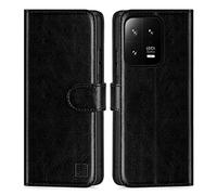 32nd Book Wallet PU Leather Case Cover for Xiaomi 13, Flip Case With RFID Blocking Card Slots, Magnetic Closure and Built In Stand - Black