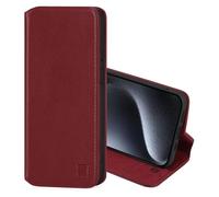 32nd Classic Series 2.0 - Real Leather Book Wallet Flip Case Cover For Apple iPhone 15 Pro Max (6.7"), With RFID Blocking Card Slot, Magnetic Closure and Built In Stand - Burgundy