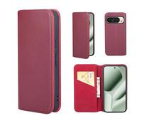 32nd Classic Series 2.0 - Real Leather Book Wallet Flip Case Cover For Google Pixel 10 Pro XL, With RFID Blocking Card Slot, Magnetic Closure and Built In Stand - Burgundy
