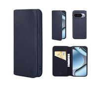 32nd Classic Series 2.0 - Real Leather Book Wallet Flip Case Cover For Google Pixel 10a, With RFID Blocking Card Slot, Magnetic Closure and Built In Stand - Black