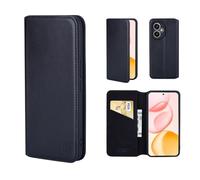32nd Classic Series 2.0 - Real Leather Book Wallet Flip Case Cover For Honor 400, With RFID Blocking Card Slot, Magnetic Closure and Built In Stand - Black