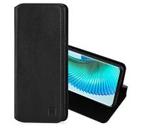 32nd Classic Series 2.0 - Real Leather Book Wallet Flip Case Cover For Honor Magic 6 Lite, With RFID Blocking Card Slot, Magnetic Closure and Built In Stand - Black