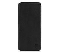 32nd Classic Series 2.0 - Real Leather Book Wallet Flip Case Cover For Samsung Galaxy A11 (2020), Real Leather Design With Card Slot, Magnetic Closure and Built In Stand - Black