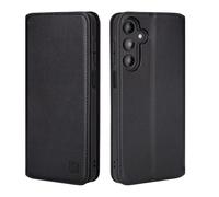 32nd Classic Series 2.0 - Real Leather Book Wallet Flip Case Cover For Samsung Galaxy A26 5G, With RFID Blocking Card Slot, Magnetic Closure and Built In Stand - Black