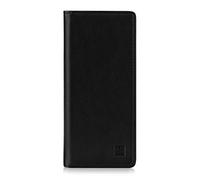 32nd Classic Series 2.0 - Real Leather Book Wallet Flip Case Cover For Sony Xperia 10 II (2020), Real Leather Design With Card Slot, Magnetic Closure and Built In Stand - Black