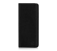 32nd Classic Series - Real Leather Book Wallet Flip Case Cover For Xiaomi Mi 9 & Mi 9 Explorer, Real Leather Design With Card Slot, Magnetic Closure and Built In Stand - Black