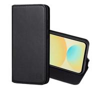 32nd Classic Series V2.0 - Real Leather Book Wallet Case Cover for Samsung Galaxy S24 FE - Black