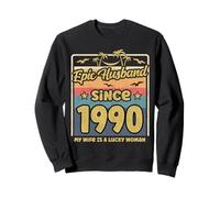 32nd Wedding Anniversary Epic Husband Since 1990 Sweatshirt