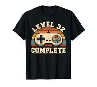 32nd Wedding Anniversary for Him Her Retro Level 32 Complete T-Shirt