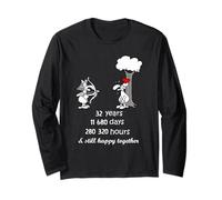 32nd Wedding Anniversary Funny Couple 32 Years Together Long Sleeve T-Shirt