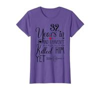 32nd Wedding Anniversary Gift for Her 32 Years of Marriage T-Shirt