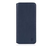 32ndShop 32nd Classic Series 2.0 - Real Leather Book Wallet Flip Case Cover For OnePlus 7T Pro, Real Leather Design With Card Slot, Magnetic Closure and Built In Stand - Navy Blue