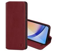 32ndShop 32nd Classic Series 2.0 - Real Leather Book Wallet Flip Case Cover For Samsung Galaxy A35, With RFID Blocking Card Slot, Magnetic Closure and Built In Stand - Burgundy