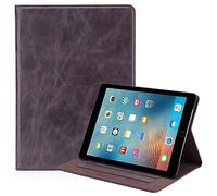 32ndShop 32nd Premium Series - Real Premium Leather Book Folio Case Cover For Apple iPad 9.7" (2017) & iPad 9.7" (2018), Real Leather Flip Design With Built In Stand - Dark Brown