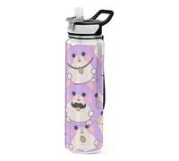 32oz Cartoon Cute Hamster Purple Simply Modern Water Bottle Tritan BPA-Free non toxic Plastic Water Bottles for Walking washable