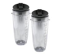 32oz Cup With Sealed Lid Replacement，Compatible For Nutri，Compatible For Ninja，Auto IQ 1000W Dual Blender Accessories