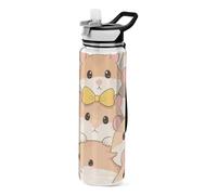 32oz Cute Cartoon Hamster Water Bottle Tritan BPA Free Lead non toxic Water Jug with Spout for Portable