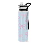 32oz Fake Glitter Sequins Bow Blue Bike Water Bottle Tritan No BPA non toxic Water Jug for Work for Working