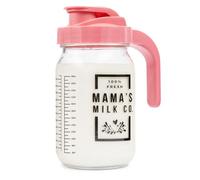 32oz Glass Breast Milk Pitcher with Leak-Proof Pop Top Lid - Easy Pour Mason Pitcher for Fridge Storage