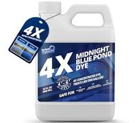 32oz Midnight Blue Pond Dye, 4X Concentrate Pond Dye Blue, Dark Natural Looking Aquashade for Beautiful Lake Water, Long-Lasting Colorant, Protects Against Sunlight - Ideal for Fish & Wildlife