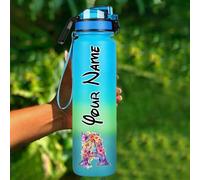 32oz Outdoor Water Bottle, with 26 Custom Printed Floral Letters and a Leak-Proof Sports Water Bottle, Perfect for The Gym and Camping Trips, Gift for Father's and Mother's Day