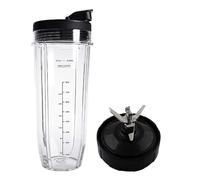 32oz Replacement Cup with 7 Fins Blade, Compatible for Ninja,for Auto IQ Blender Blender Parts with Sip & Seal Lid BL480 BL482 BL640 BL642 BL682 NN102