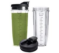 32OZ Replacement Cups Compatible with Ninja Nutri BN401, SS101, BN400, BN800, BN801 Blender, with Upgraded Sip and Seal Lids- Convenient to Drink Directly.(2 Pack)