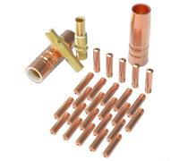 32pc Mig Welding Mb15 Kit ， for Magnum 100l Brass 15ak Tips 0030 and 0035 Diffusers Having Nozzles Tips Welding Accessories(B)