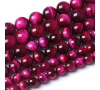32PCS 12MM 3A Rose Red Tiger Eye Stone Beads Natural Gemstone Bead Crystal Healing Energy Jewelry Making DIY 15 inches