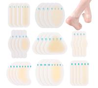 32pcs Blister Plasters for Feet, Invisible Waterproof Hydrocolloid Plasters Gel Blister Cushion Pads Blister Prevention Sterile Adhesive Wound Dressing for Heel Foot Toe Toes and Guard Skin