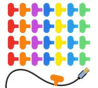 32Pcs Cable Label,Multi-Color Cable Labels Tags Write on Labels for Organizing Wires and Identification,Purpose Cable Tags Management Straps for Electronics and Cord Organizer