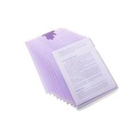 32pcs Clear Document Folder L-Type Plastic Copy Safe Project Pocket for Office(Purple)
