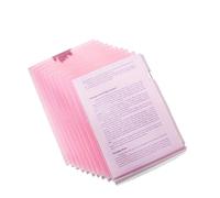 32pcs Clear Document Folder L-Type Plastic Copy Safe Project Pocket(Pink)