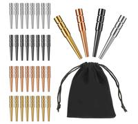 32pcs Cribbage Board Pegs, Metal Cribbage Pegs Fit 1/8 Holes Traditional Cribbage Board Brass Pins with Tapered Design Unique Cribbage Board Game Accessories (4 Colors)