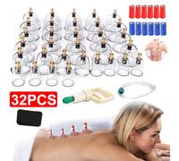 32PCS Cupping Therapy Set - Vacuum Massage / Acupuncture VOGREX Clear One Size