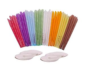 32pcs Ear Candle for Aromatherapy, Natural Pure Beeswax Ear Candle Remove Ear Wax, with 16 Protective Disks