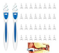 32Pcs Ear Wax Removal Tool, Ear Wax Remover, Ear Wax Remover Kit, 2Pcs Q Grips Reusable Earwax Removal Kit with 32 Pcs Washable Tips, Ear Wax Removal for Cleaning Ears