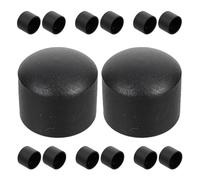 32pcs Foosball End Caps 15.8mm round Black Plastic Table Rod Covers