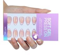 32Pcs French Design Artificial Nails Long Last Wear Easy Remove Various Occasions on Hoofs