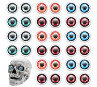 32Pcs Halloween Plastic Eyeballs Half Round Scary Horror Eyeball Crafts Hollow Eyeballs Realistic Eyeballs for Halloween Decorations Trick Or Treat Party Cosplay Eyeballs for Crafts(23mm)