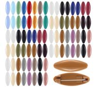 32Pcs Hijab Pins for Women Plastic Scarf Pins Colorful Hollow Oval Headscarf Pin Decoration Scarf Hijab Pin Locking Cloth Nappy Pin's for Women Clothing Scarves Fashion Brooches