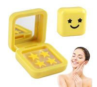 32Pcs Hydrocolloid Pimple Patches Cute Heart-Shaped Acne Spot Covers Fluid-Absorbing Zit Patches for Face and Skin Reduce Redness and Promote Healing Includes Compact Mirror Case for On the Go Use