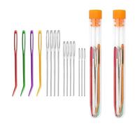 32Pcs Large Eye Blunt Needles, 4 Sizes Darning Needle for Crochet DIY Crafts (Random Colors)